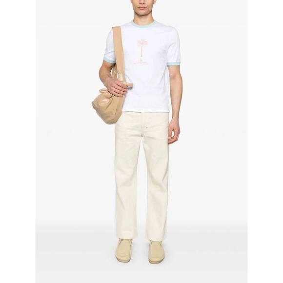 Jacquemus Le T Shirt Venice in Palm Tree White Blue S Unisex - Picture 4 of 5